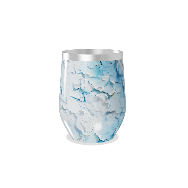 Copo Térmico Slim - Marmorizado Azul Branco