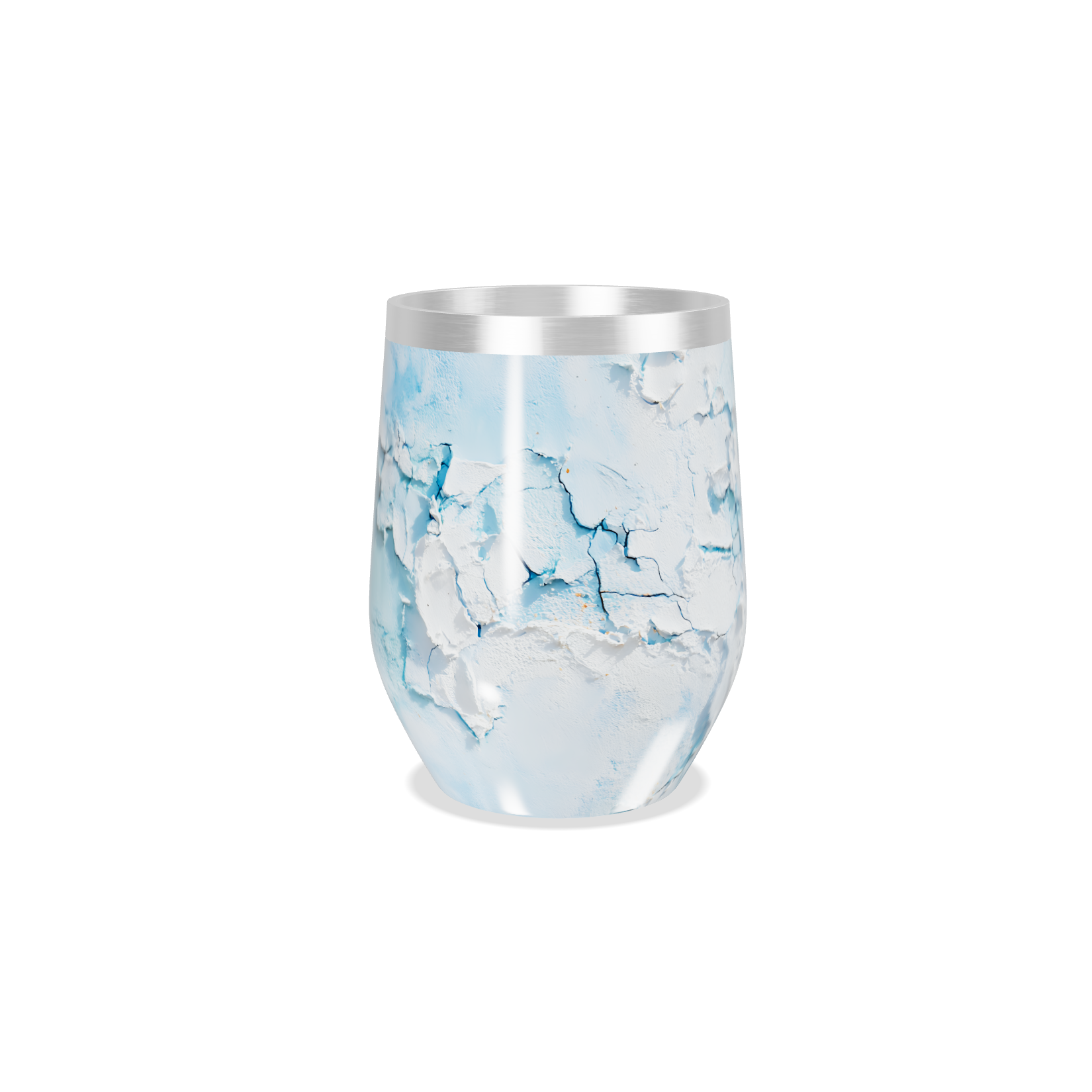 Copo Térmico Slim - Marmorizado Azul Branco