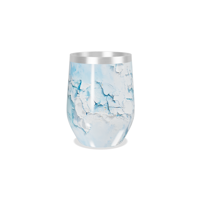 Copo Térmico Slim - Marmorizado Azul Branco