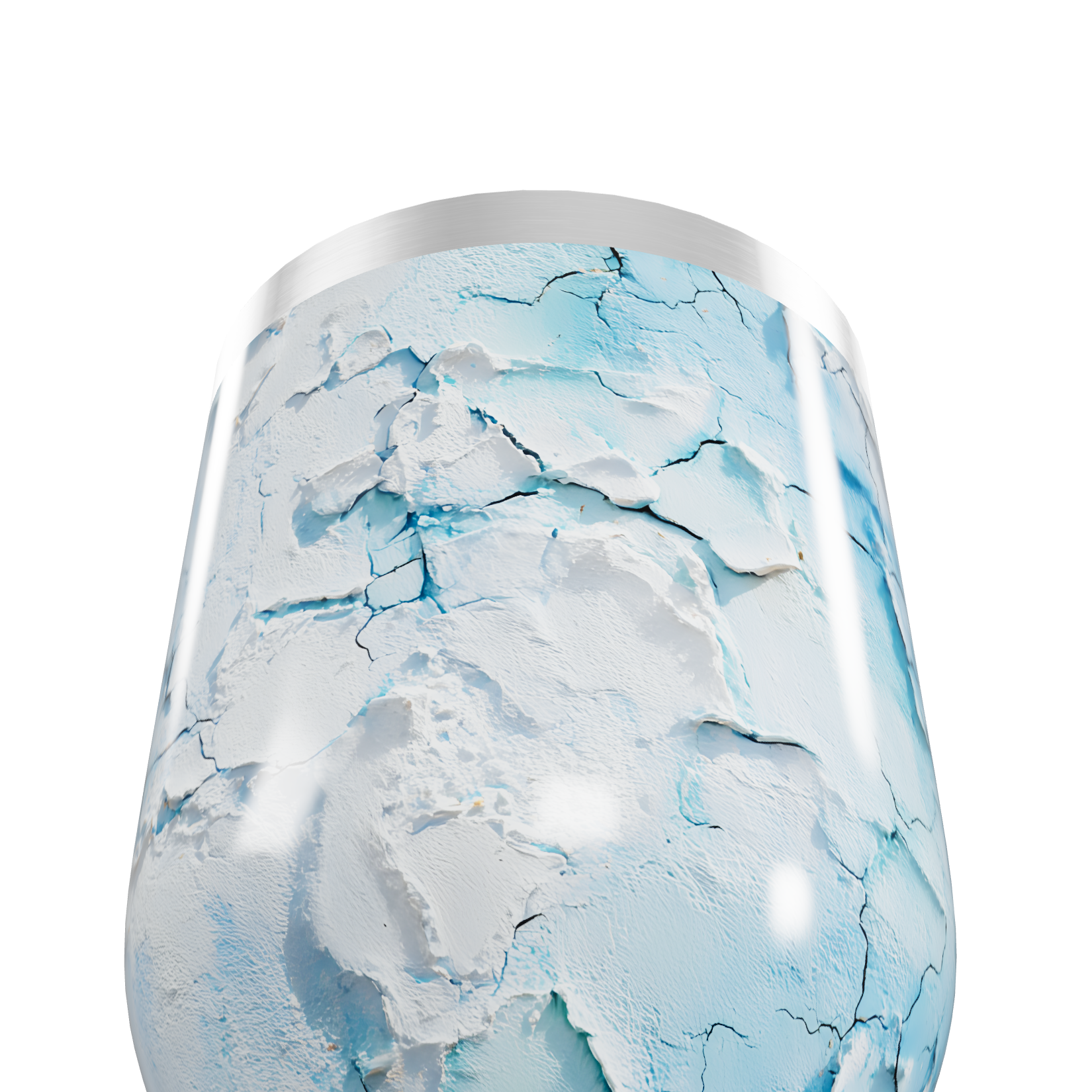 Copo Térmico Slim - Marmorizado Azul Branco