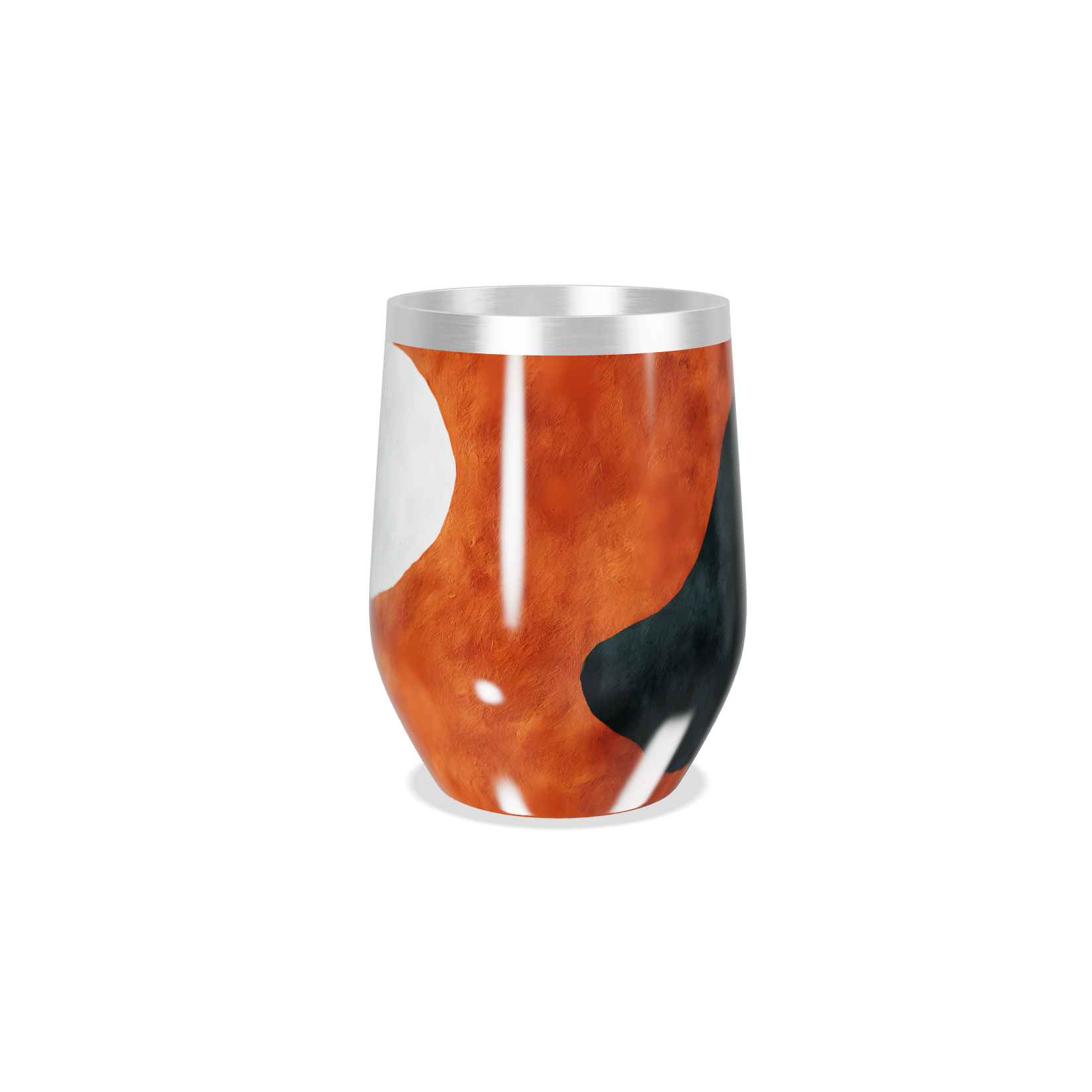 Copo Térmico Slim - Preto e Laranja Marmorizado