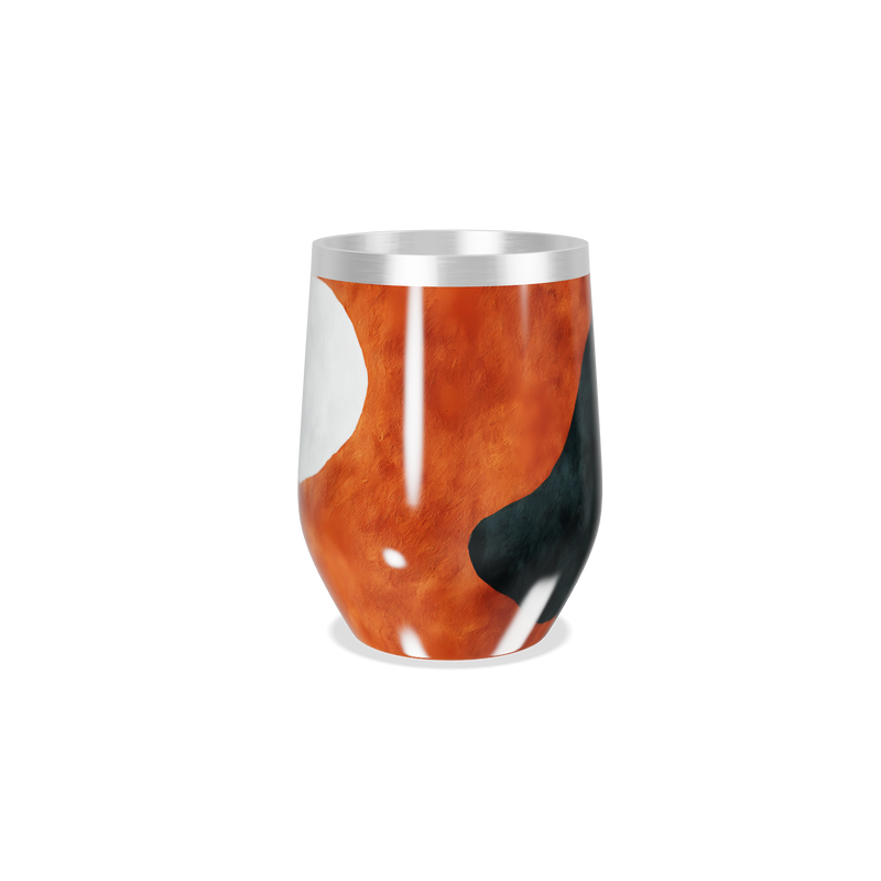 Copo Térmico Slim - Preto e Laranja Marmorizado