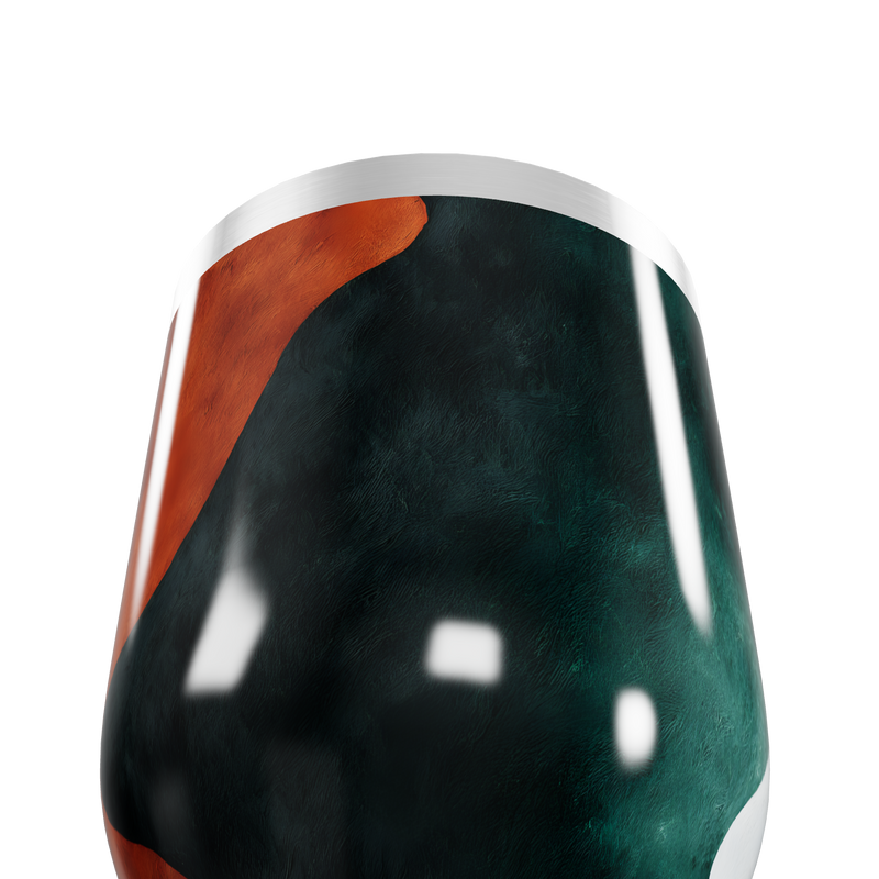 Copo Térmico Slim - Preto e Laranja Marmorizado