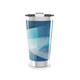 Copo Térmico - Azul Geométrico Aço Inox