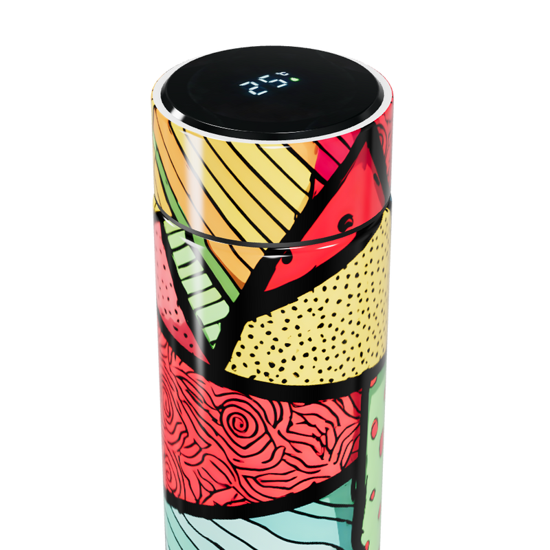 Garrafa Térmica Touch Estampada Colorida