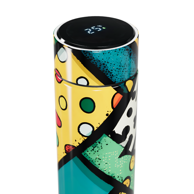 Garrafa Térmica Touch - Colorida com Estampa Artística