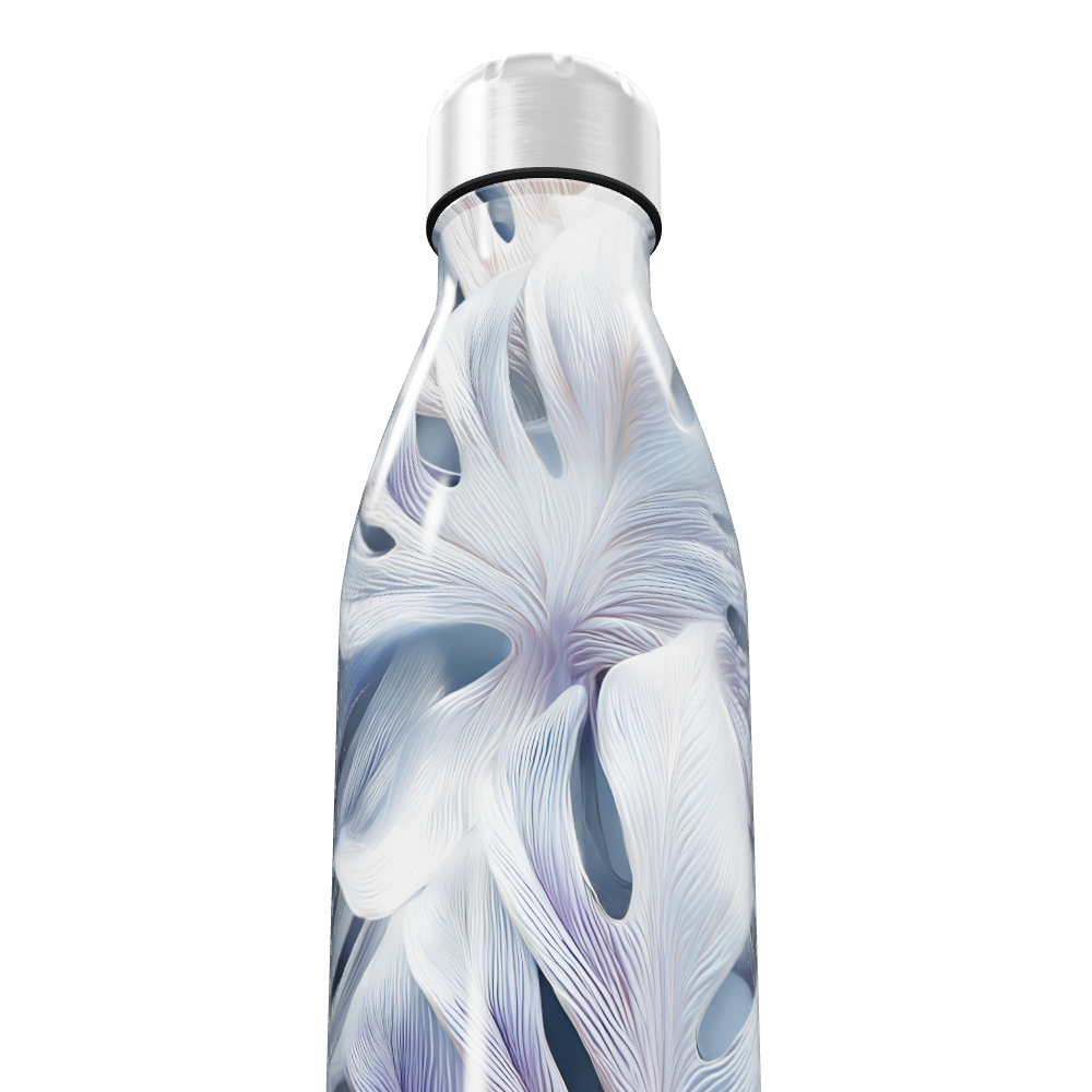 Garrafa Inox - Estampa Folhas Coloridas