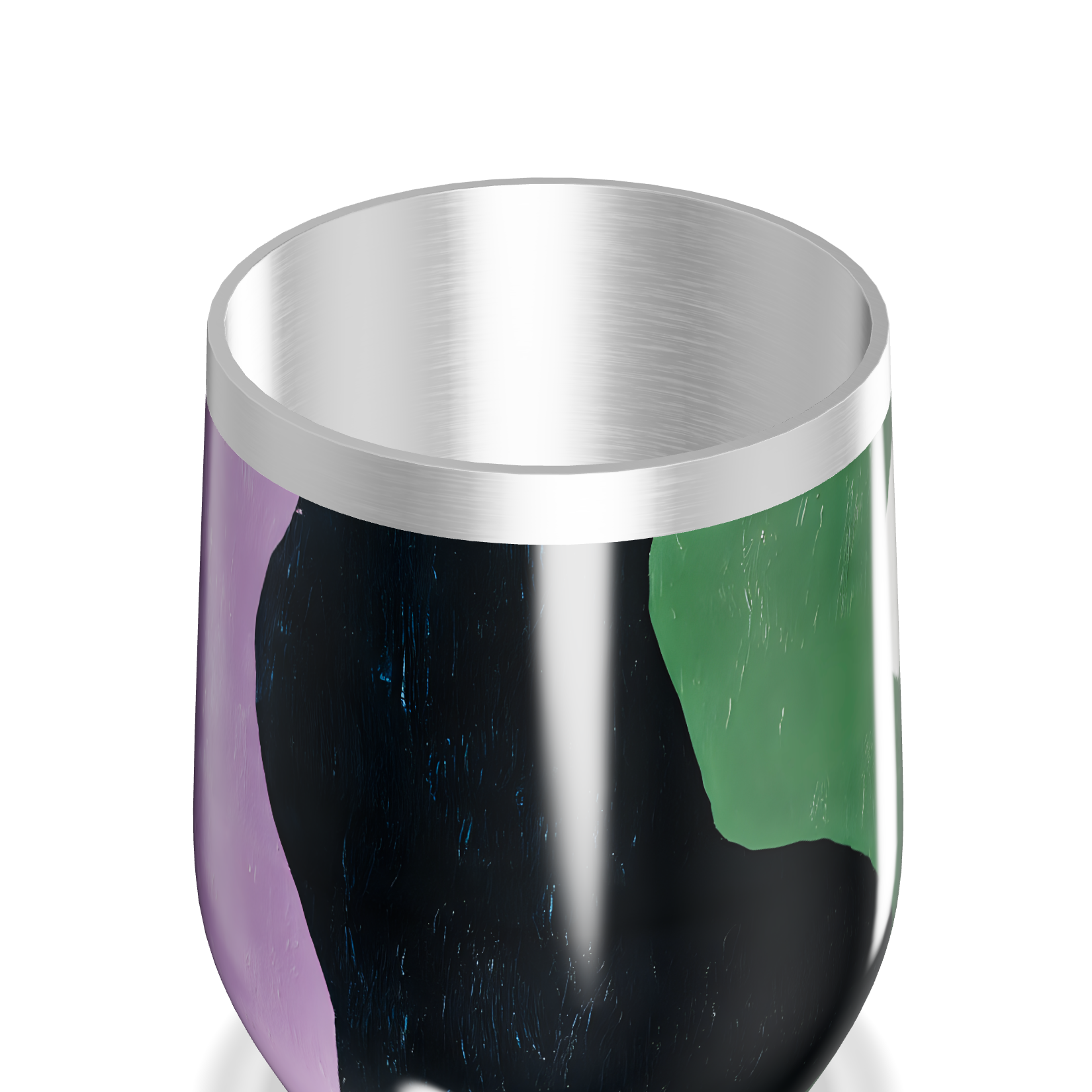 Copo Térmico Slim - Verde e Preto Abstrato