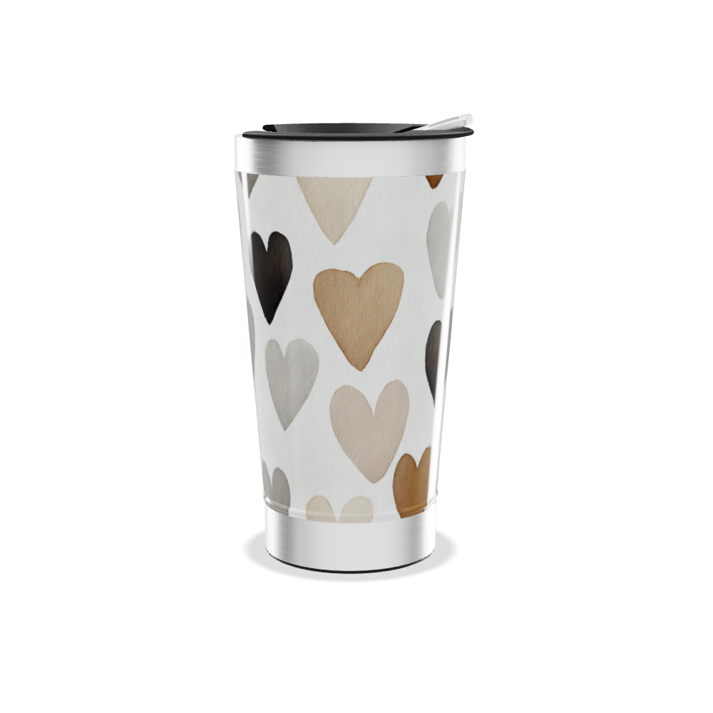 Copo Térmico - Corações Coloridos