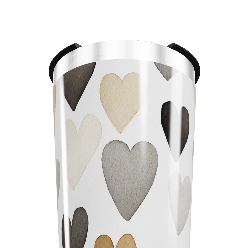 Copo Térmico - Corações Coloridos