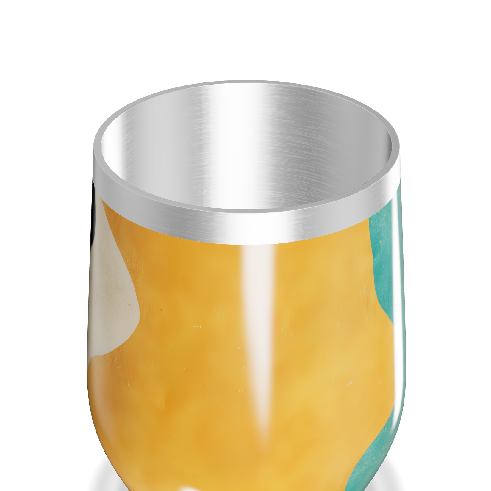 Copo Térmico Slim - Amarelo Azul Metálico