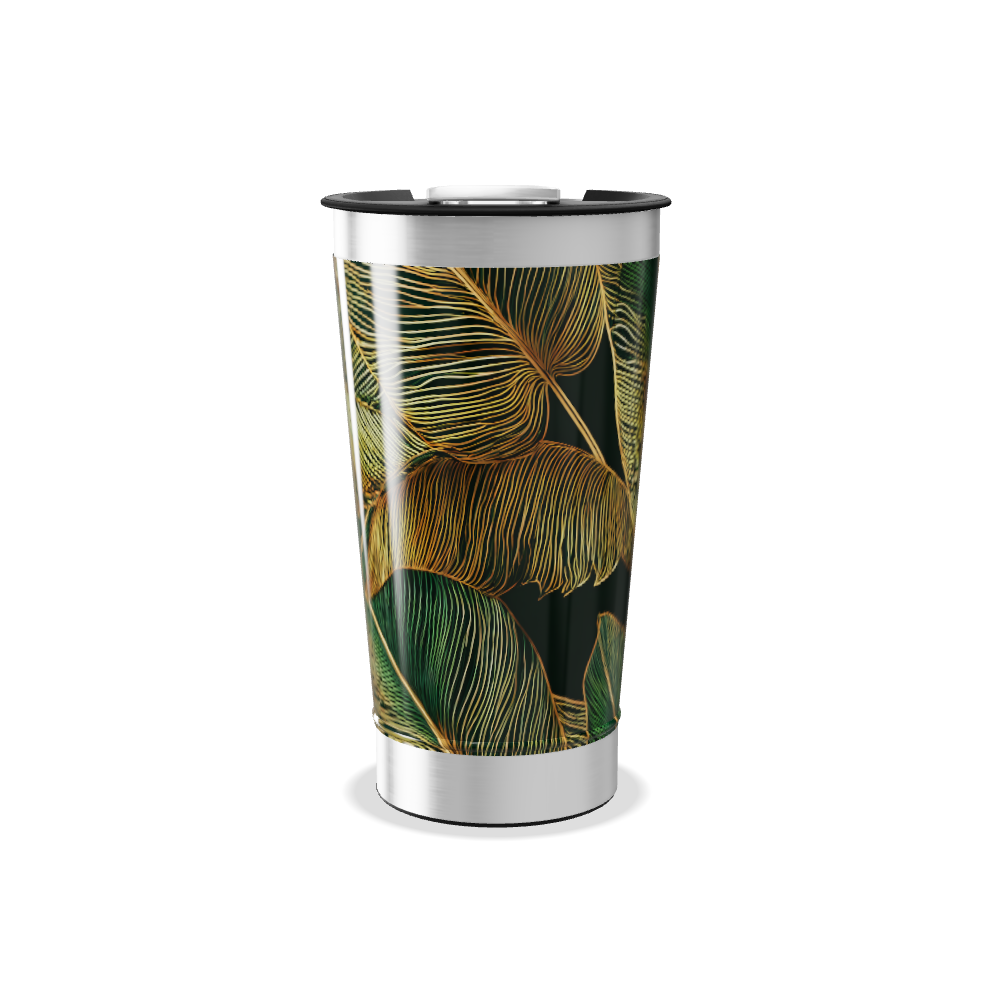 Copo Térmico - Folhas Tropicais Inox