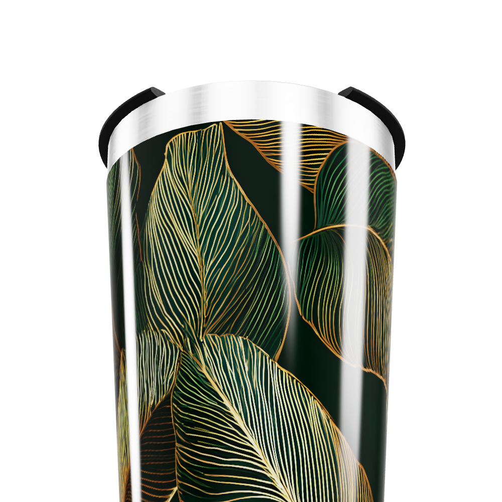 Copo Térmico - Folhas Tropicais Inox