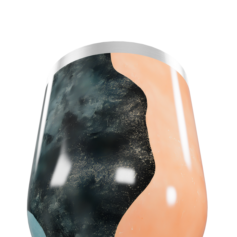 Copo Térmico Slim - Marmorizado Preto e Laranja