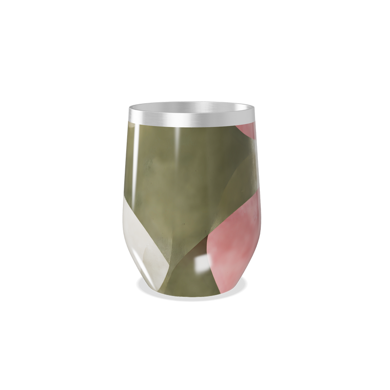 Copo Térmico Slim - Geométrico Verde e Rosa