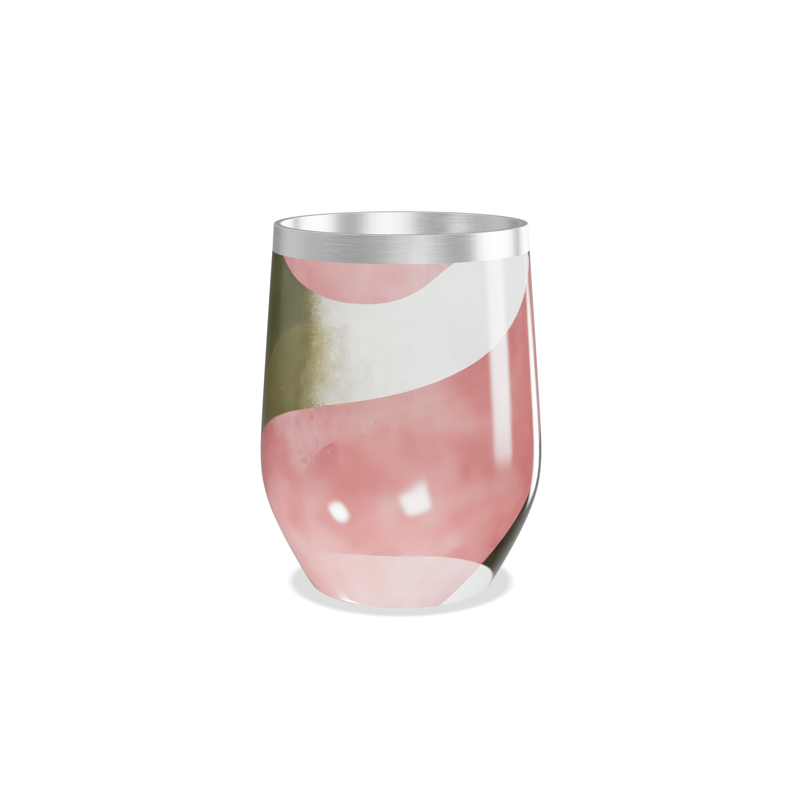 Copo Térmico Slim - Geométrico Verde e Rosa