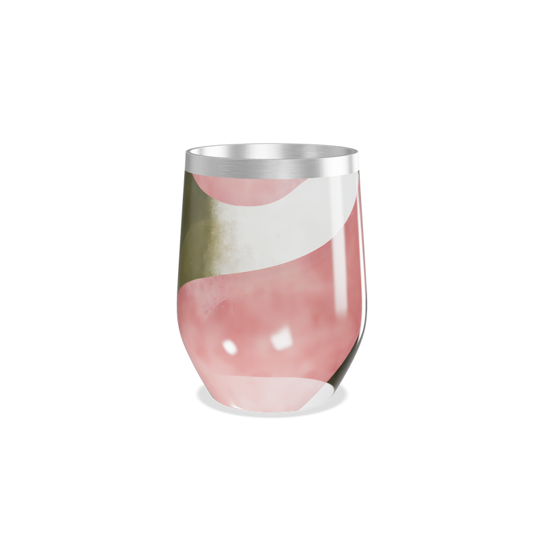 Copo Térmico Slim - Geométrico Verde e Rosa