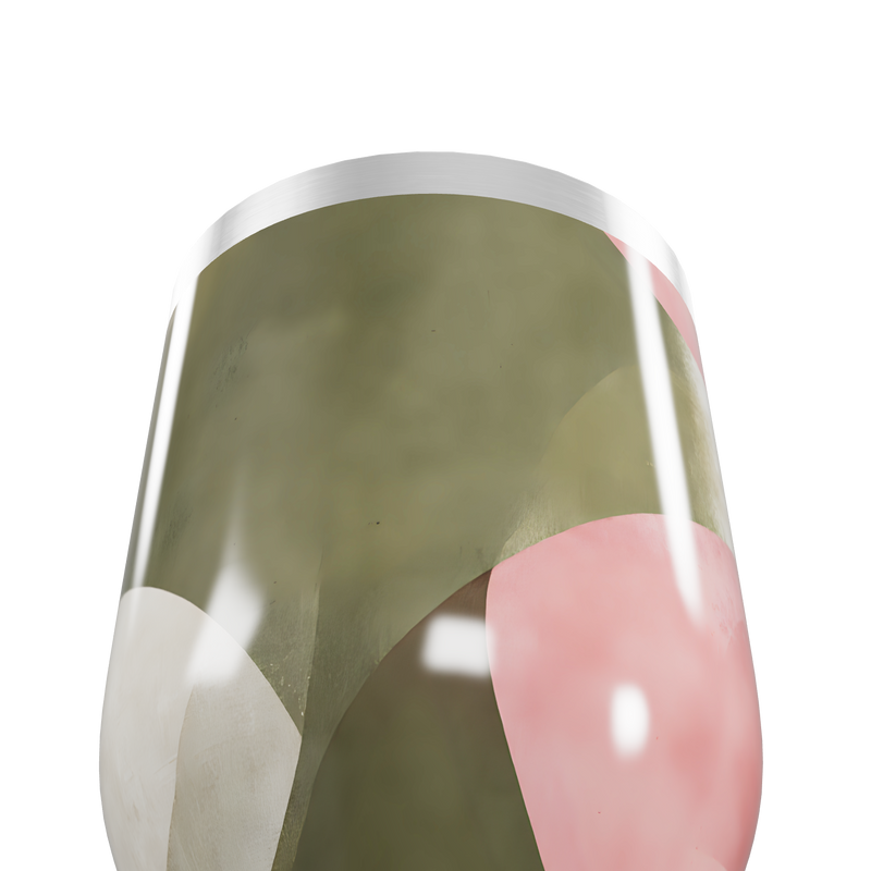 Copo Térmico Slim - Geométrico Verde e Rosa