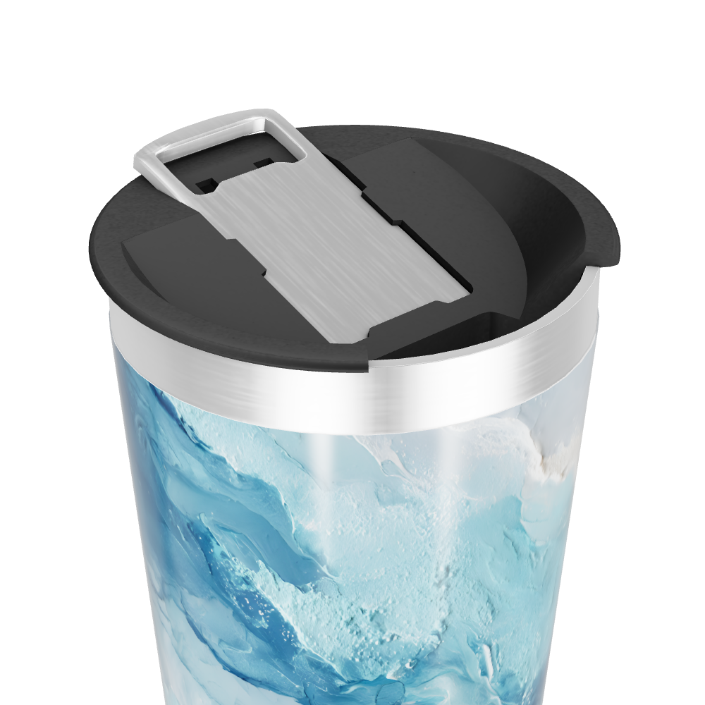 Copo Térmico - Azul Mármore Inox