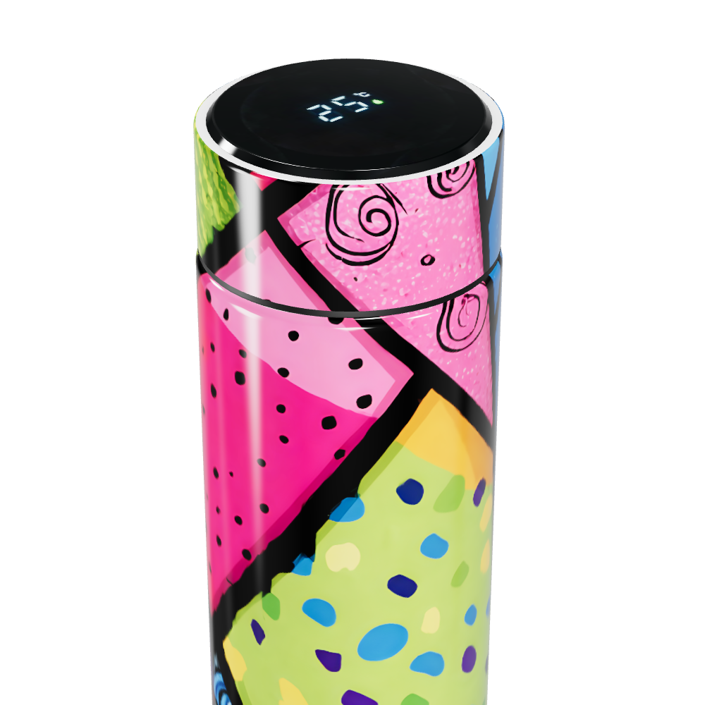 Garrafa Térmica Touch - Colorida Estampada Aço