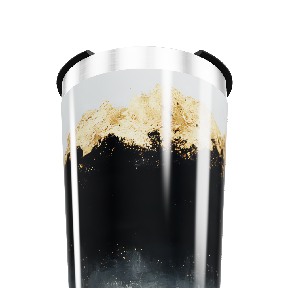 Copo Térmico - Preto e Dourado Inox