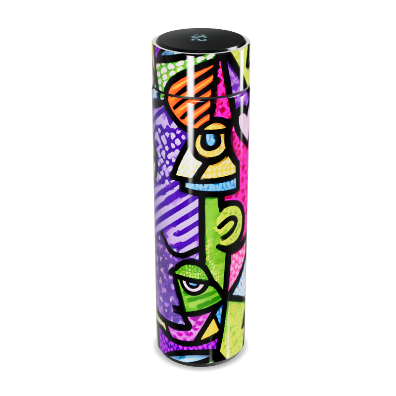 Garrafa Térmica Touch - Estampa Colorida Abstrata