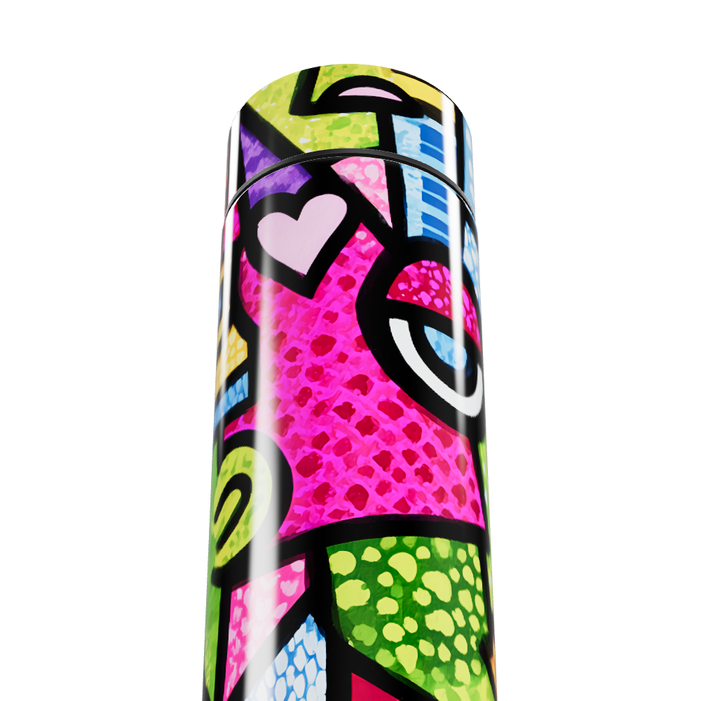 Garrafa Térmica Touch - Estampa Colorida Abstrata