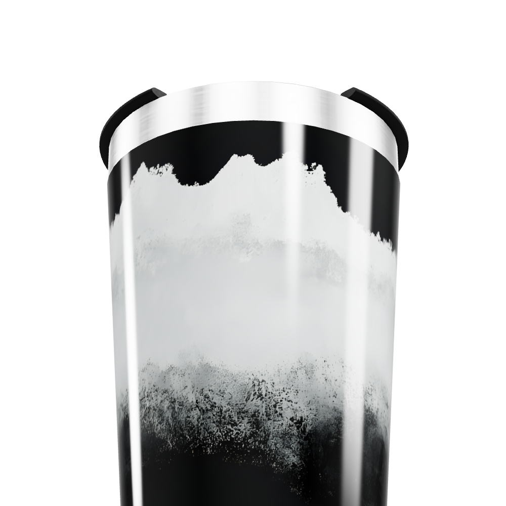 Copo Térmico - Preto com Estampa de Montanha