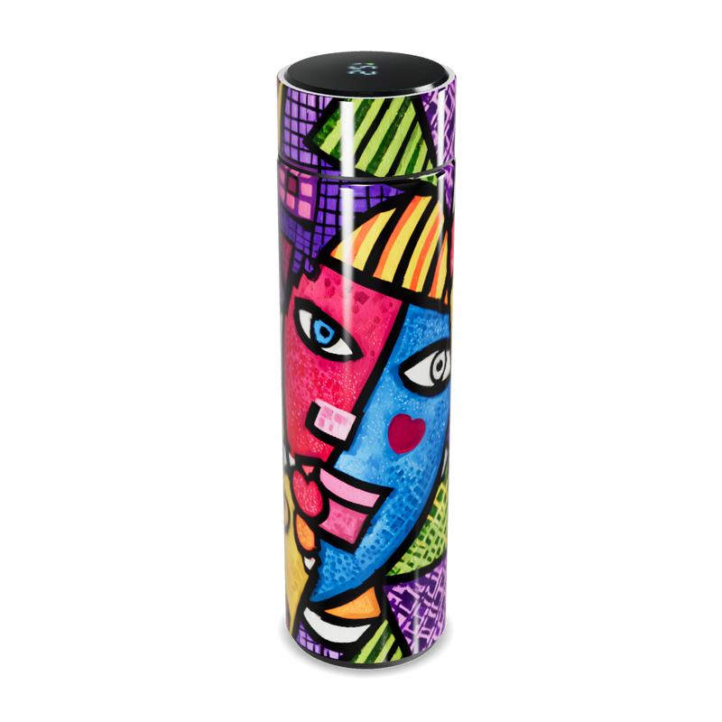 Garrafa Térmica Touch - Estampa Colorida Artística