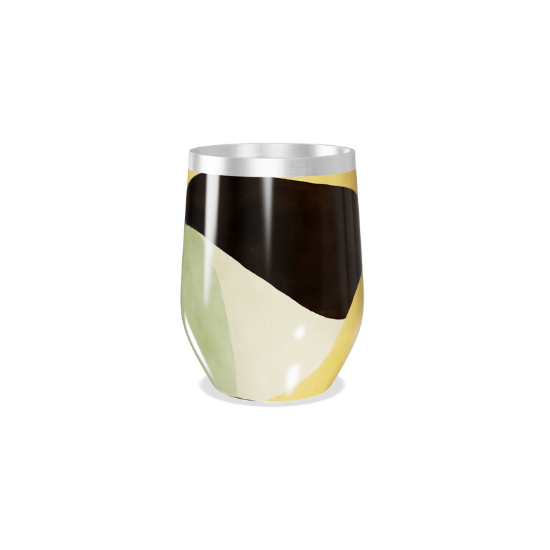 Copo Térmico Slim - Amarelo e Verde Abstrato