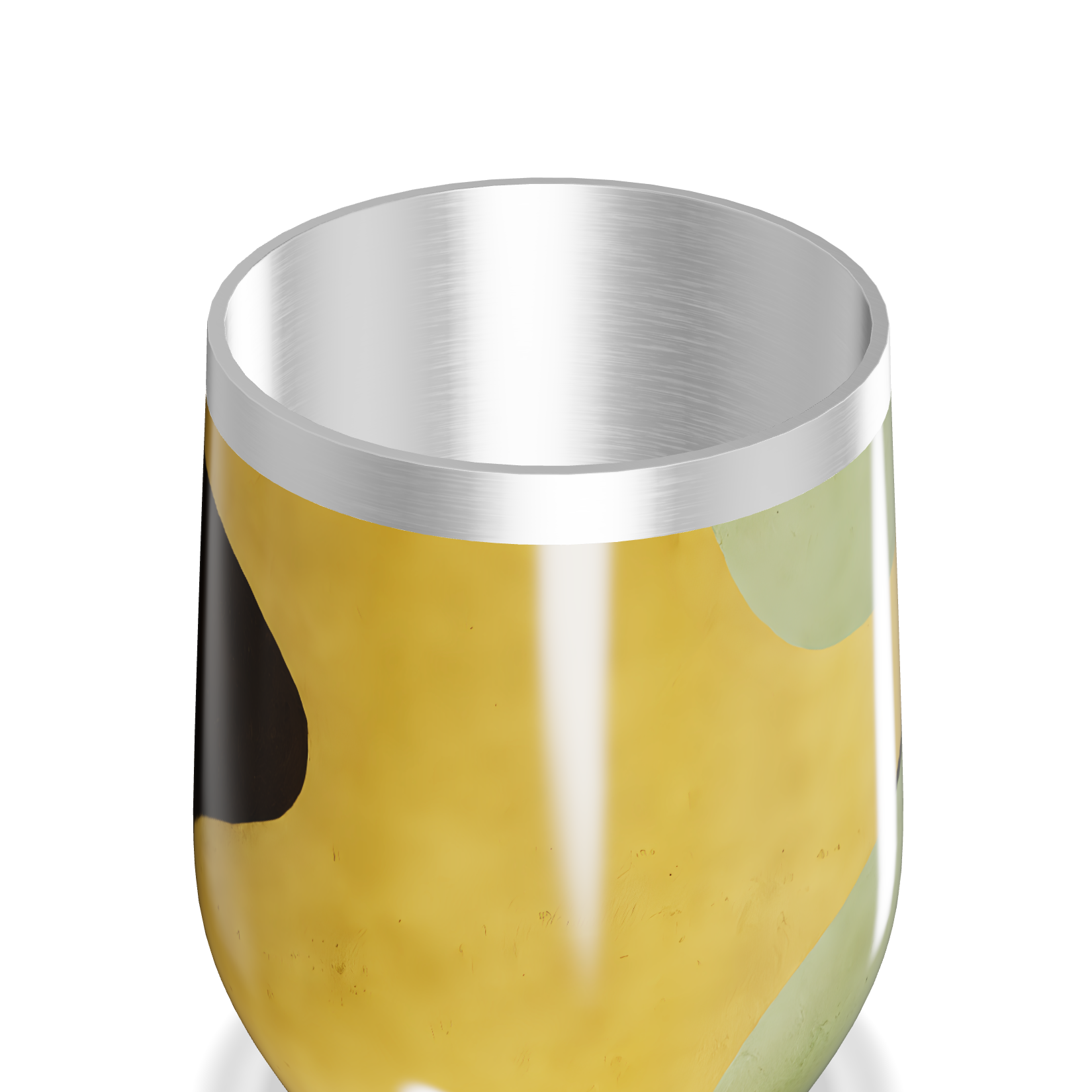 Copo Térmico Slim - Amarelo e Verde Abstrato