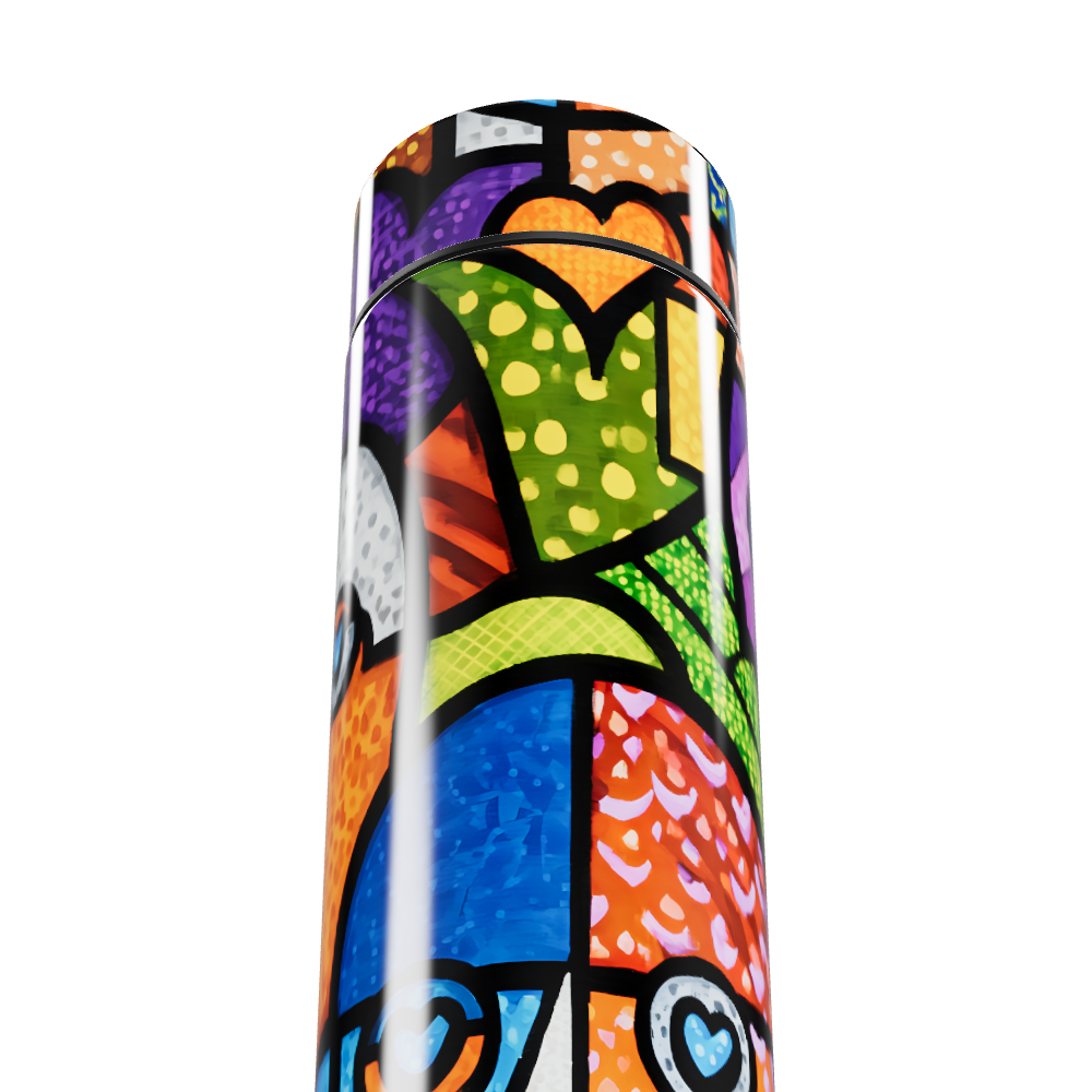 Garrafa Térmica Touch - Colorida com Estampa Artística