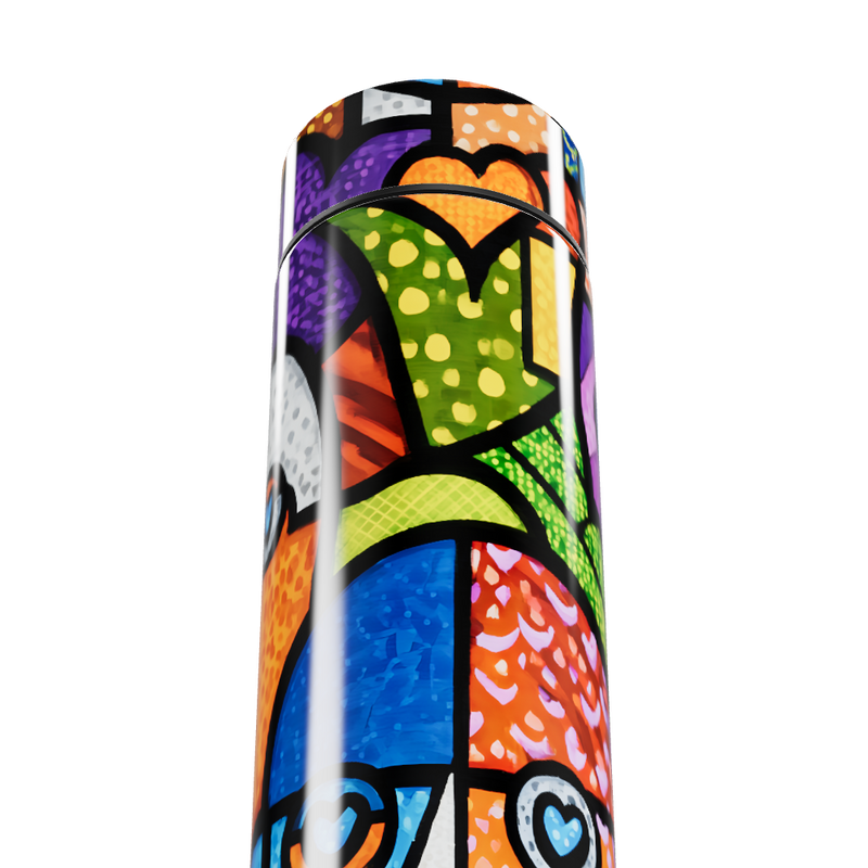 Garrafa Térmica Touch - Colorida com Estampa Artística