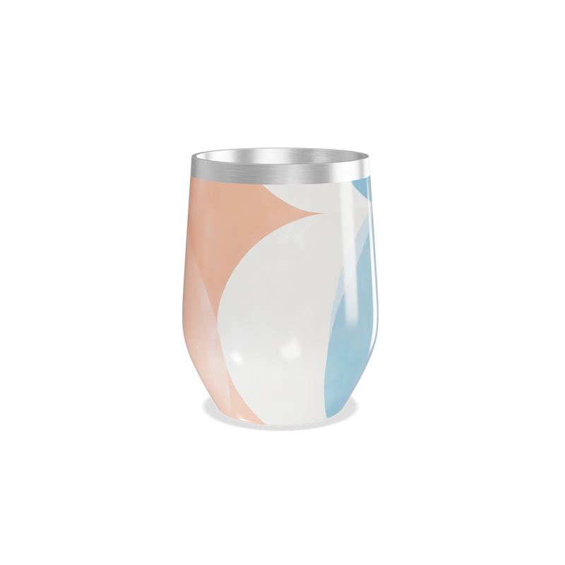 Copo Térmico Slim - Estampado Azul e Bege