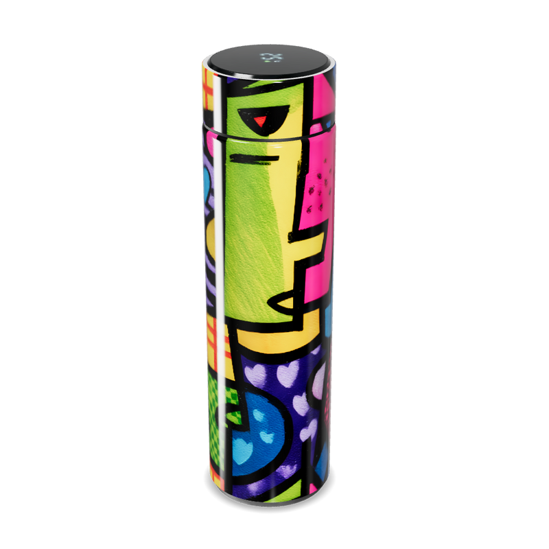 Garrafa Térmica Touch - Estampa Colorida Abstrata