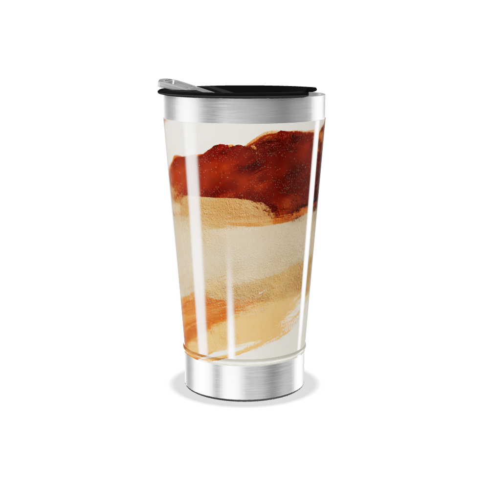 Copo Térmico - Aço Inox Pintura Abstrata