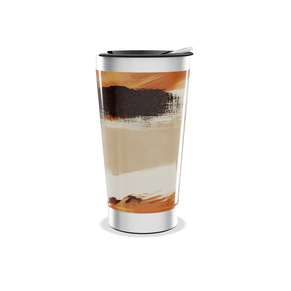 Copo Térmico - Aço Inox Pintura Abstrata