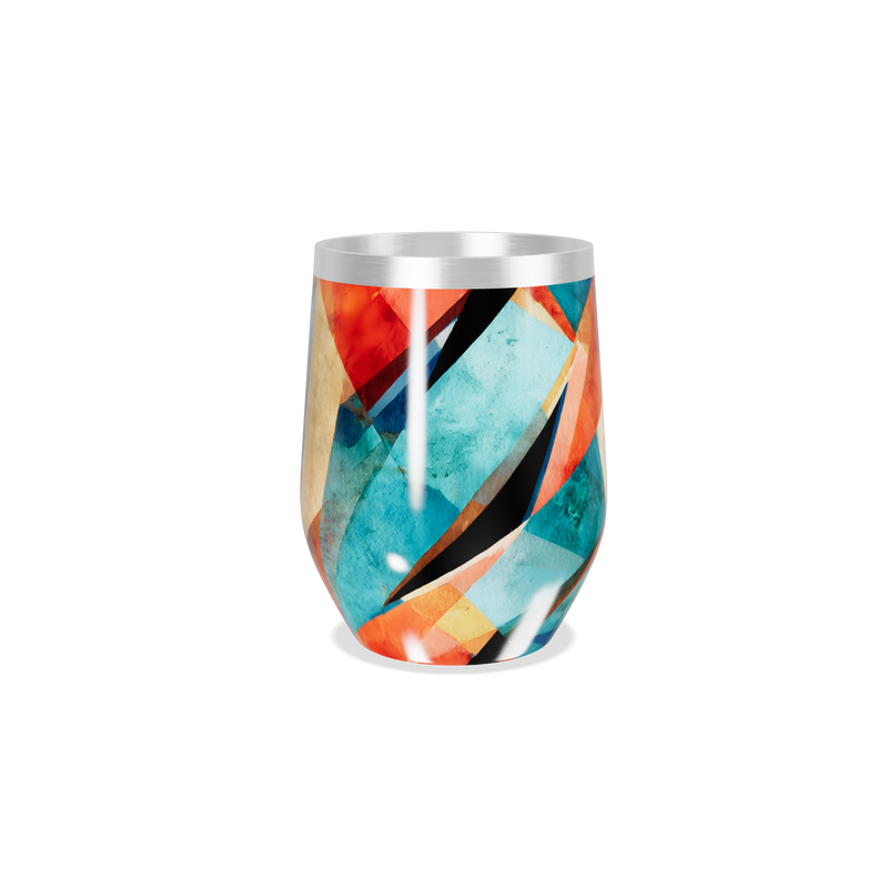 Copo Térmico Slim - Colorido Geométrico Inox
