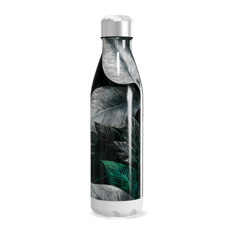 Garrafa Inox Folhagem Verde