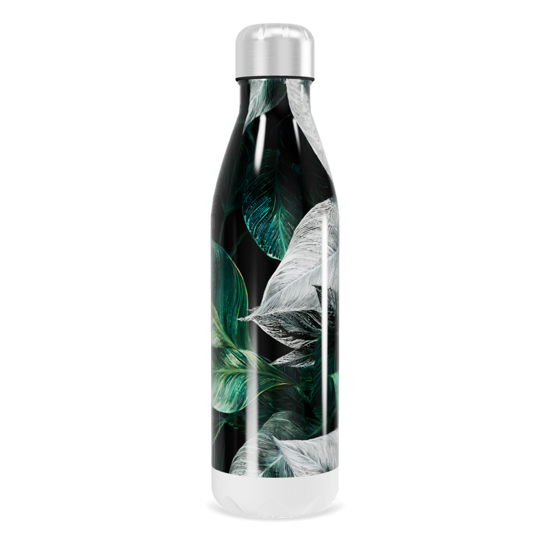 Garrafa Inox Folhagem Verde
