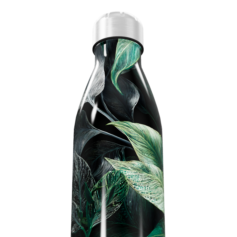 Garrafa Inox Folhagem Verde