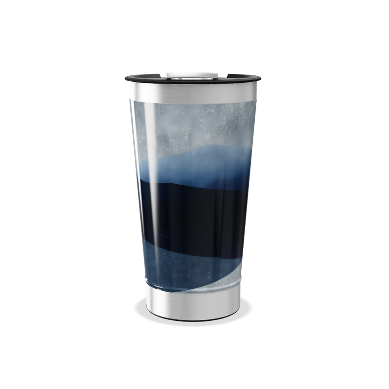 Copo Térmico - Azul com Tampa Aço Inox