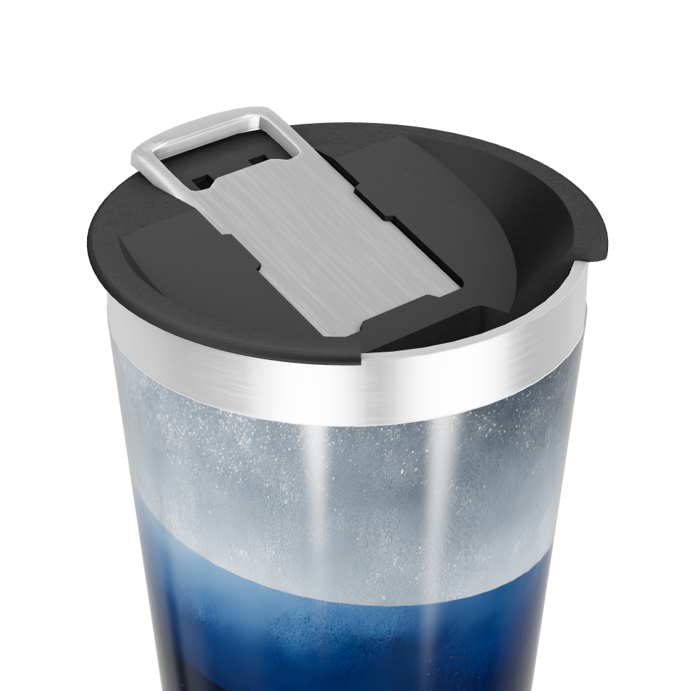 Copo Térmico - Azul com Tampa Aço Inox