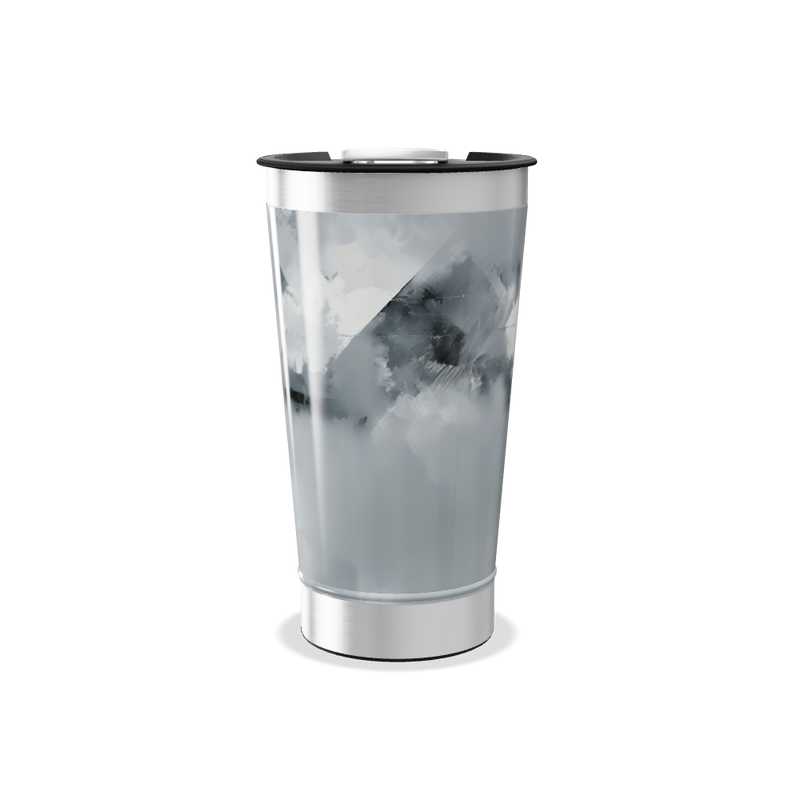 Copo Térmico - Estampa Abstrata Cinza