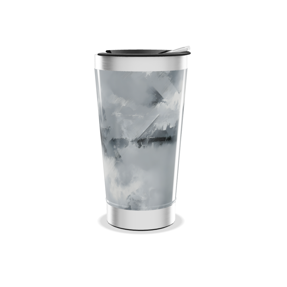 Copo Térmico - Estampa Abstrata Cinza
