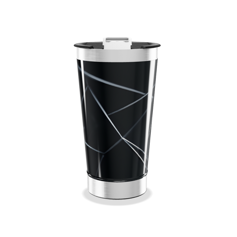 Copo Térmico - Preto com Linhas Geométricas