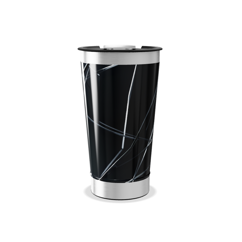 Copo Térmico - Preto com Linhas Geométricas