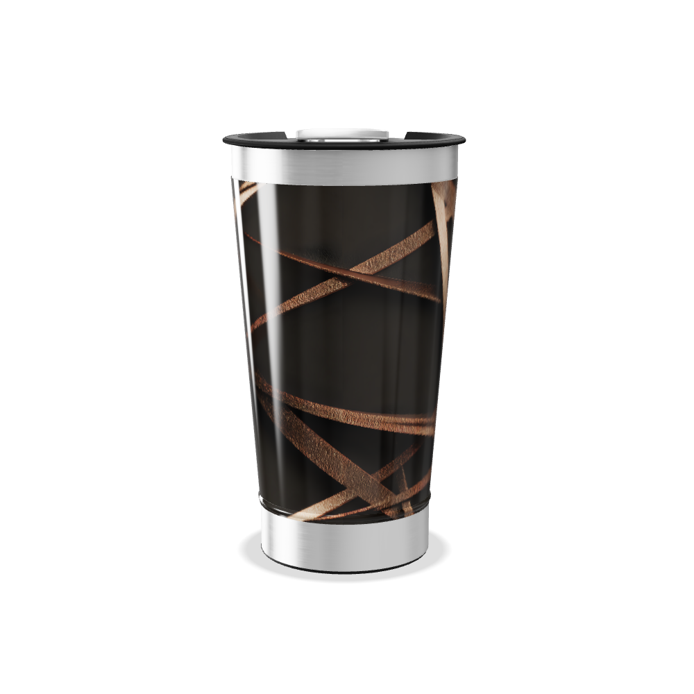 Copo Térmico - Preto Design Listrado