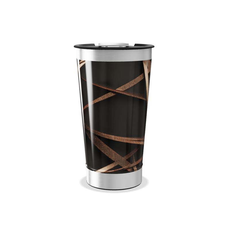 Copo Térmico - Preto Design Listrado