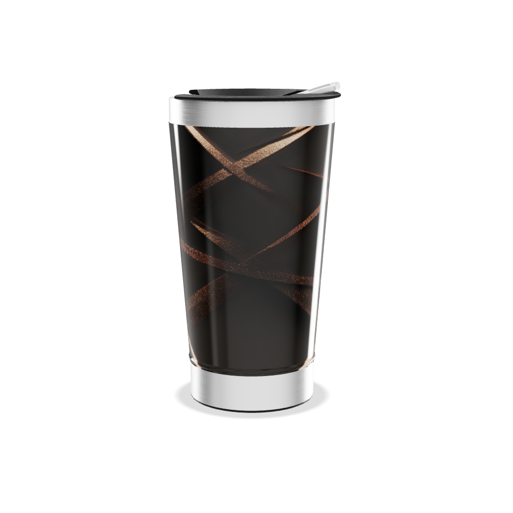 Copo Térmico - Preto Design Listrado